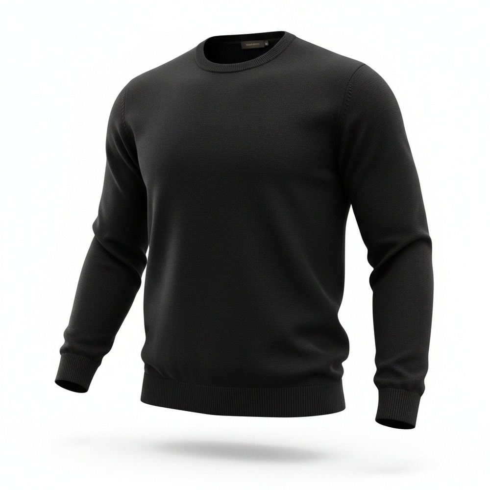 Perry Ellis Mens Black Crew Neck Long Sleeve Sweater XXL GFG7227RT‎